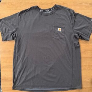 Carhartt Force Relaxed Fit 2XL Tall T-Shirt Dark Gray Short Sleeve Workwear